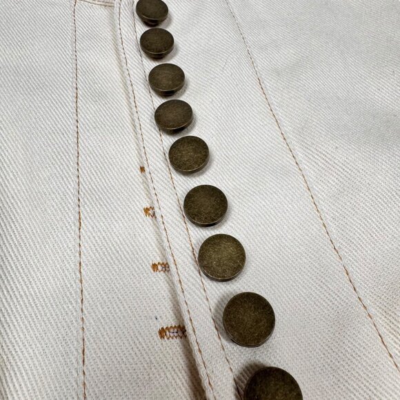 Peppermayo Edina Cargo Top Sz.4 Cream Fitted Vest Cropped Army Pirate Boho Y2K - Picture 10 of 14